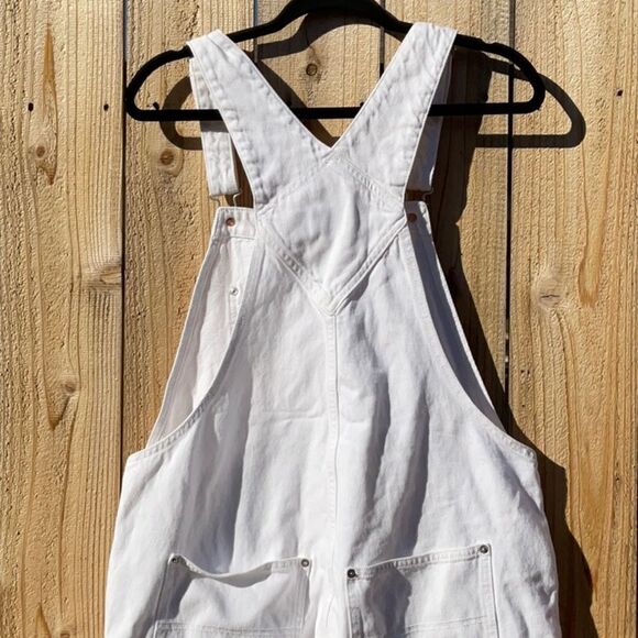 Take 50% OFF- Old Navy SlouchyStraight Non Stretch Overall White Jeans, Size-L - Picture 8 of 11